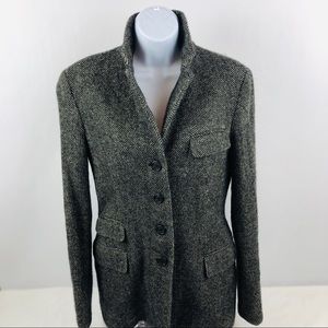 Ralph Lauren Womens Lined Wool Blend Blazer